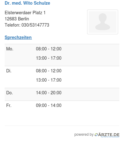 Dr med wito schulze