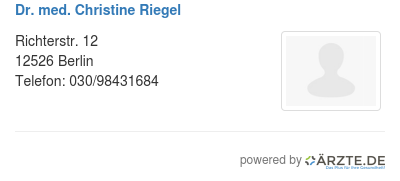 Dr med christine riegel