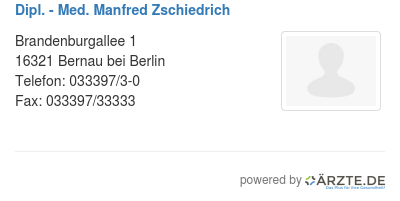 Dipl med manfred zschiedrich