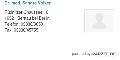 Dr med sandra volker