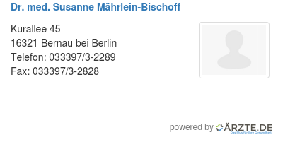 Dr med susanne maehrlein bischoff