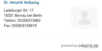 Dr hendrik helbsing