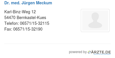 Dr med juergen meckum