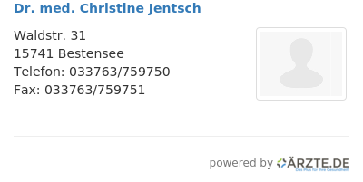Dr med christine jentsch