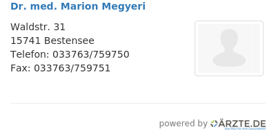 Dr med marion megyeri