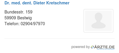 Dr med dent dieter kretschmer