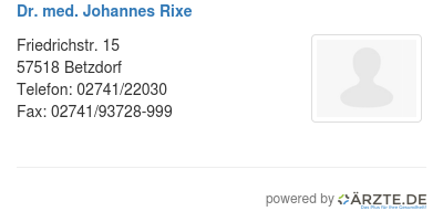 Dr med johannes rixe 546397