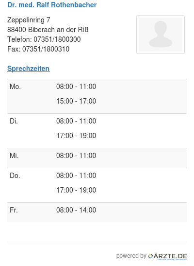 Dr med ralf rothenbacher