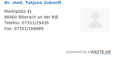 Dr med tatjana zukunft