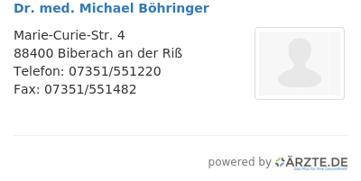 Dr med michael boehringer
