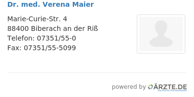 Dr med verena maier