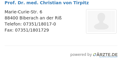 Prof dr med christian von tirpitz 661200