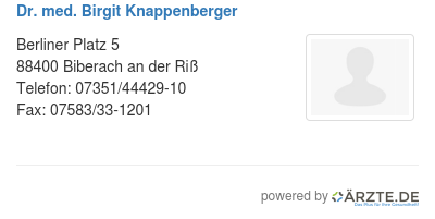 Dr med birgit knappenberger