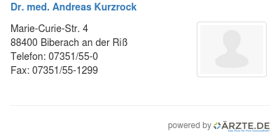 Dr med andreas kurzrock