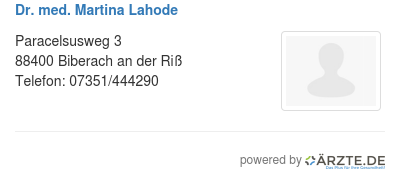 Dr med martina lahode