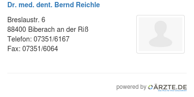 Dr med dent bernd reichle