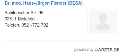 Dr med hans juergen flender desa