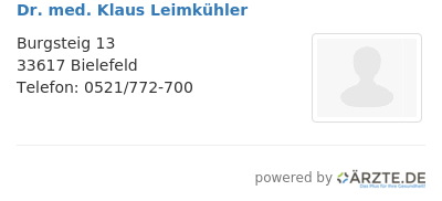 Dr med klaus leimkuehler