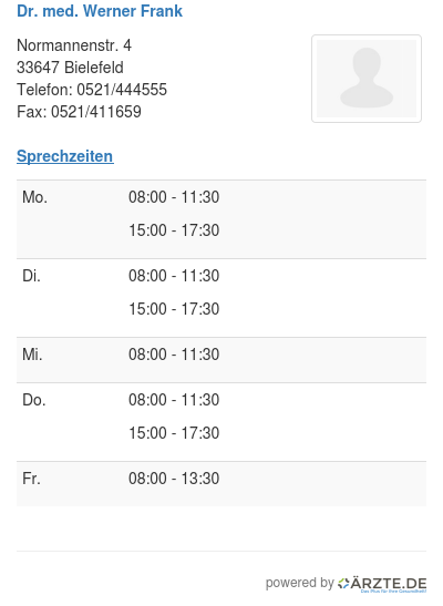 Dr med werner frank 253649