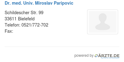 Dr med univ miroslav paripovic