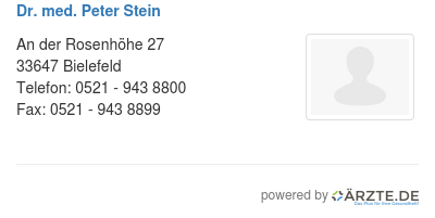 Dr med peter stein 483931