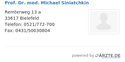 Prof dr med michael siniatchkin