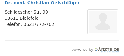 Dr med christian oelschlaeger