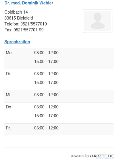 Dr med dominik wehler