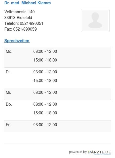 Dr med michael klemm