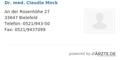 Dr med claudia mock