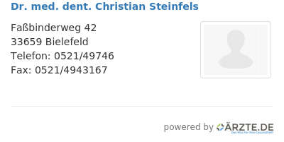 Dr med dent christian steinfels
