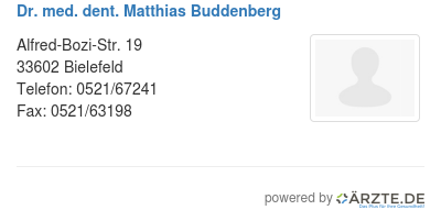Dr med dent matthias buddenberg