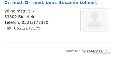 Dr med dr med dent susanne loehnert