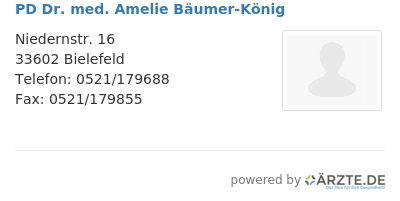Pd dr med amelie baeumer koenig