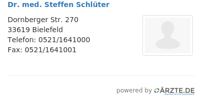 Dr med steffen schlueter