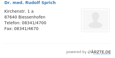 Dr med rudolf sprich