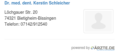 Dr med dent kerstin schleicher