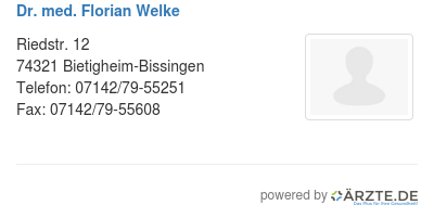 Dr med florian welke