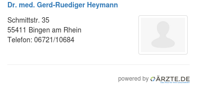 Dr med gerd ruediger heymann