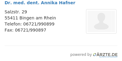 Dr med dent annika hafner 574911