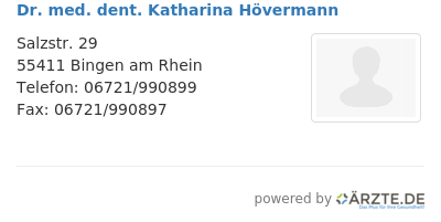 Dr med dent katharina hoevermann