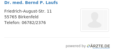 Dr med bernd p laufs