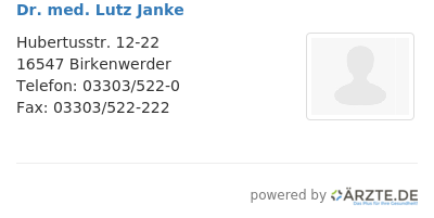 Dr med lutz janke