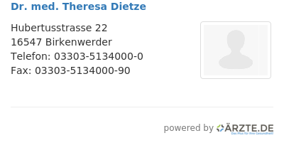 Dr med theresa dietze