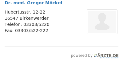 Dr med gregor moeckel