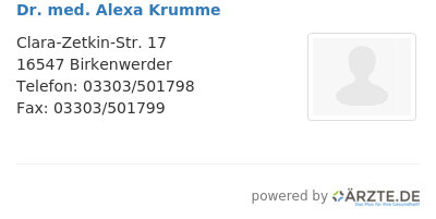 Dr med alexa krumme