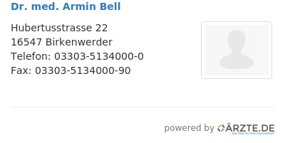 Dr med armin bell