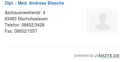 Dipl med andreas blasche