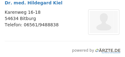 Dr med hildegard kiel 643647