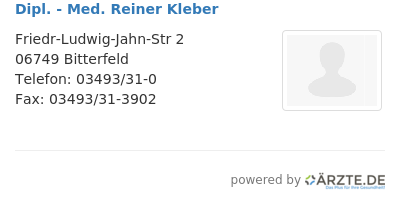 Dipl med reiner kleber
